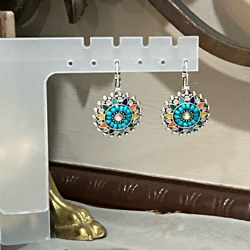 Colorful Mandala Earrings - Picture 6 of 9